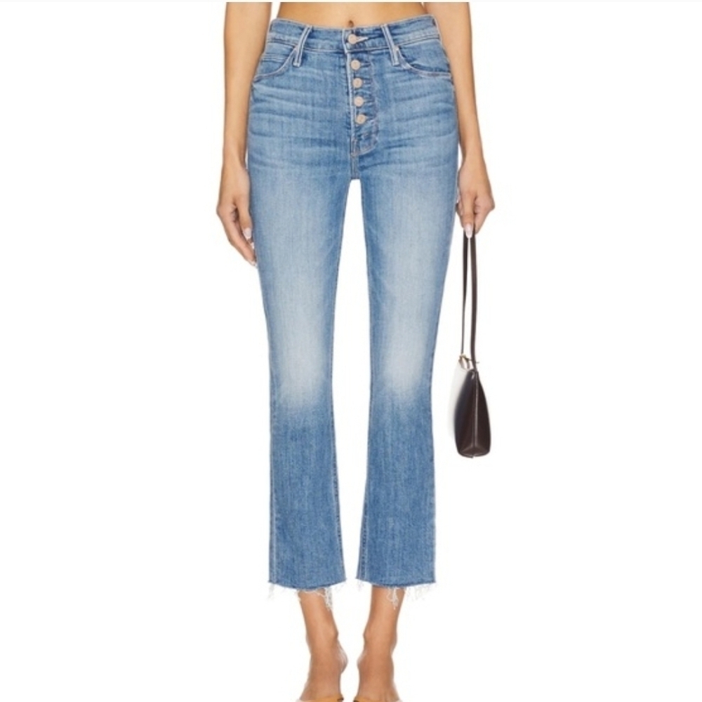 MOTHER Pixie Dazzler Ankle Fray High Rise Boogie Down Jeans Size 30
